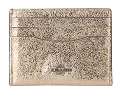 Coach Card Holder, Leather, Metallic, H198159462, 3*